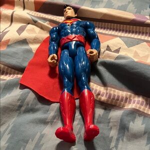 Superhero Action Figure with Red and Blue Suit